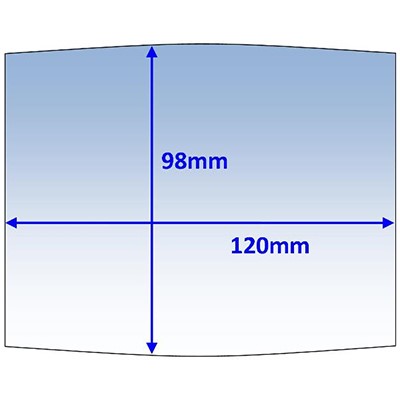 WELDCLASS LENS - CLEAR 120X98MM SUIT TOP - DOG OUTER